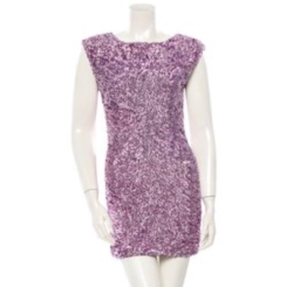 Alice and Olivia Pink Sequins Mini Dress - Sz M